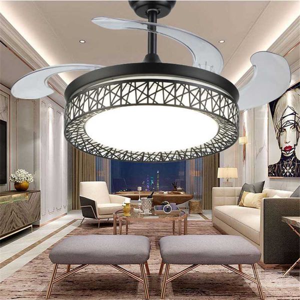 riyueda new style remote reverse 220 v control led ceiling fan with light high rpm